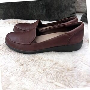 Easy Spirit Karin Slip On Loafer‎ Old Money Flats Women Brown Leather Size 7.5 M